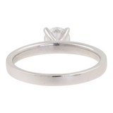 Ladies 14k White Gold Solitaire Diamond Engagement Ring