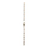 14k Tri-color Gold 19” Valentino Chain with Yellow Gold Cross Pendant/ Real Gold Cross Necklace/
