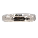 18k White Gold Diamond Cluster Set Wedding Band