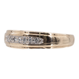 Mens 10k Yellow Gold Diamond Ring