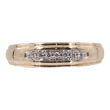 Mens 10k Yellow Gold Diamond Ring