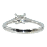 Ladies 18k White Gold Princess Cut Lab Grown and Natural Diamond Engagement Ring