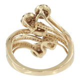 Ladies 14k Yellow Gold Diamond Cocktail Ring