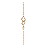 Ladies 18in 14k Yellow Gold Mother of Pearl Quatrefoil Necklace