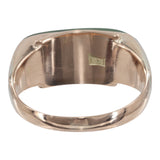 14k Yellow Gold Capsule Shaped Jadeite Cocktail Ring