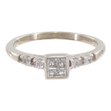 14k White Gold Princess Cut Diamond Engagement Ring