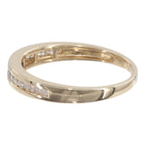 14k Yellow Gold Channel Set Diamond Wedding Ring Set