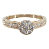 14k Yellow Gold Channel Set Diamond Wedding Ring Set