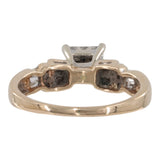 14k Yellow Gold Cluster Diamond Engagement Set
