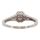 14k White Gold Princess Cut Cluster Ring