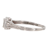 14k White Gold Princess Cut Cluster Ring