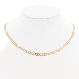 14k Yellow Gold 24 inch Mariner Link Chain