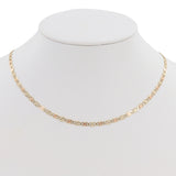14k Tri-color Gold 15.5 inch Valentino Chain