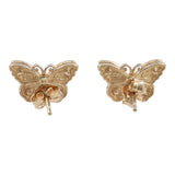 14k Two-Tone Gold Diamond Butterfly Jewelry Set