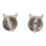 14k White Gold Princess Cut Diamond Stud Earrings