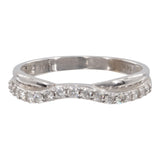 14k White Gold Diamond Band
