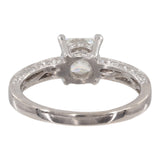 14k White Gold Solitaire 1ct Princess Cut Diamond Ring