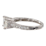 14k White Gold Solitaire 1ct Princess Cut Diamond Ring