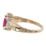 10k Yellow Gold Oval Ruby Cocktail Ring