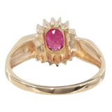 10k Yellow Gold Oval Ruby Cocktail Ring
