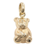 14k Yellow Gold Teddy Bear Pendant