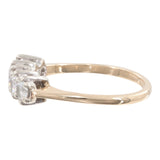 14k Yellow Gold Quintuple Set Diamond Ring