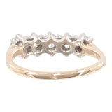 14k Yellow Gold Quintuple Set Diamond Ring