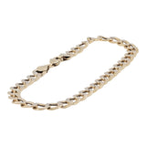 10k Yellow Diamond Cut Gold 8” Curb Bracelet