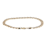 10k Yellow Diamond Cut Gold 8” Curb Bracelet
