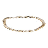 10k Yellow Diamond Cut Gold 8” Curb Bracelet