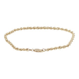 14k Yellow Gold 8.5” Rope Chain Bracelet