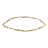 14k Yellow Gold 8.5” Rope Chain Bracelet