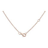 14K Rose Gold Adjustable Chain-link Necklace with Diamond Cross