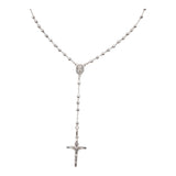 14k White Gold 17” Rosary