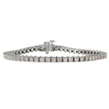 14K White Gold Diamond Tennis Bracelet Five Pointer