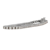 14K White Gold Diamond Tennis Bracelet Five Pointer