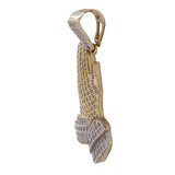 14K Two-Tone Gold 191 Diamonds Praying Hands Pendant 1.27Ctw