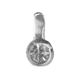 14k White Gold Solitaire Diamond Pendant
