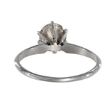 14K White Gold Light Brown Diamond 6-Prong Setting Solitaire Engagement Ring 1.00Ctw