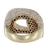 10K Yellow Gold 562 Diamonds Cluster "D" Letter Ring