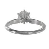 14K White Gold Diamond Round-Cut Solitaire Engagement Ring