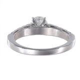 14k White Gold Diamond Solitaire Engagement Ring