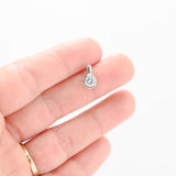 14k White Gold Solitaire Diamond Pendant