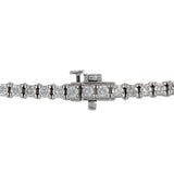 14K White Gold Diamond Tennis Bracelet Five Pointer