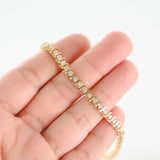 10K Yellow Gold Salt And Pepper Diamond S Link Tennis Bracelet 1.90Ctw