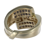 18k Yellow Gold Solitaire with Channel set Princess Cut Enhancer Ring