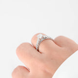 14k White Gold Diamond Solitaire Engagement Ring