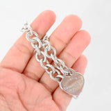 925 Silver Please Return To Tiffany & Co Heart Charm Bracelet