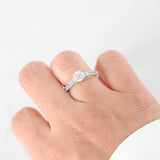 14k White Gold Diamond Solitaire Engagement Ring