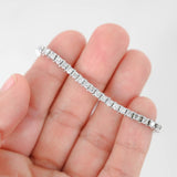 14K White Gold Diamond Tennis Bracelet Five Pointer